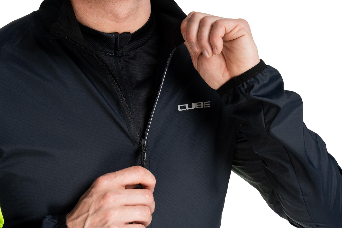 Cube Windjacke CMPT zwart´n´geel