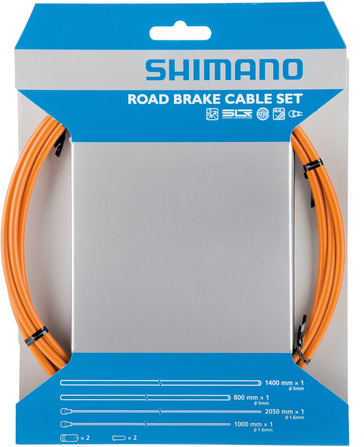 Shimano Road remkabelset SIL-TEC gecoat oranje