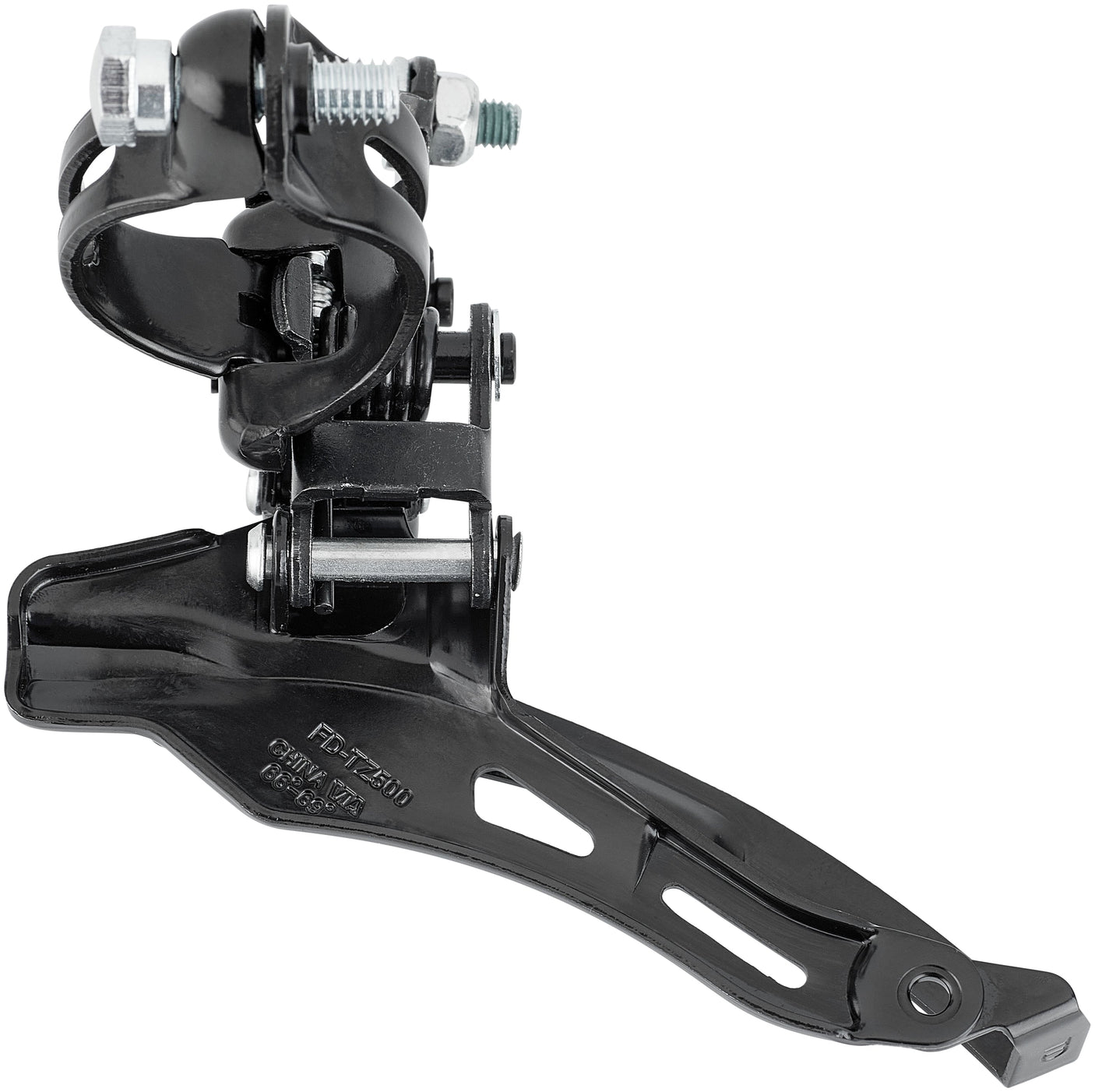 Shimano Tourney TZ FD-TZ500 Voorderailleur 3x6/7-speed Down Swing Klem hoog zwart