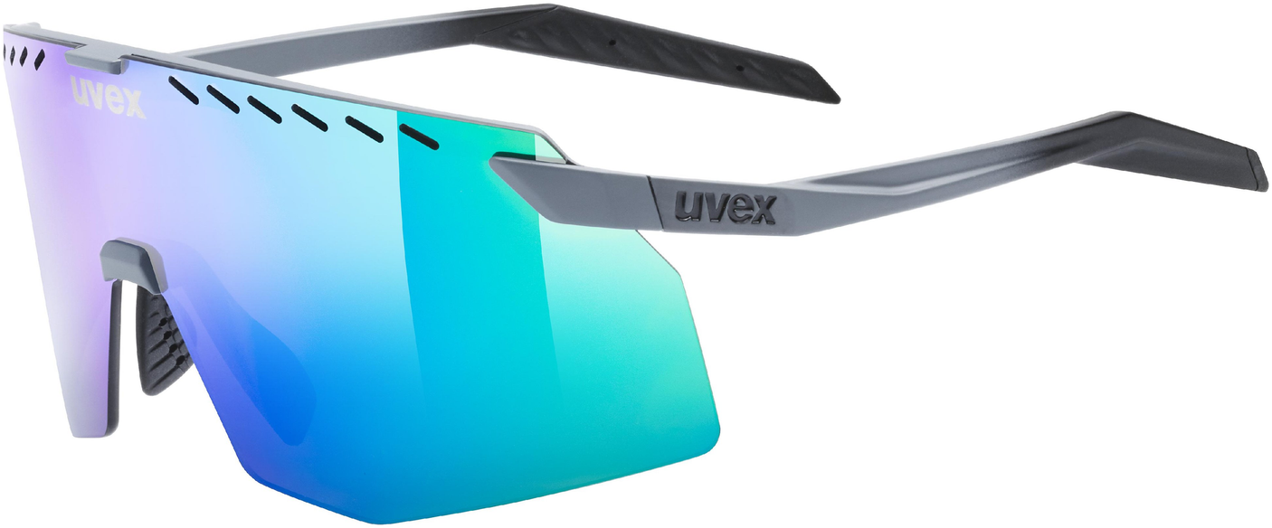 uvex Pace Stage fietsbril Grijs Mat / Spiegel Groen
