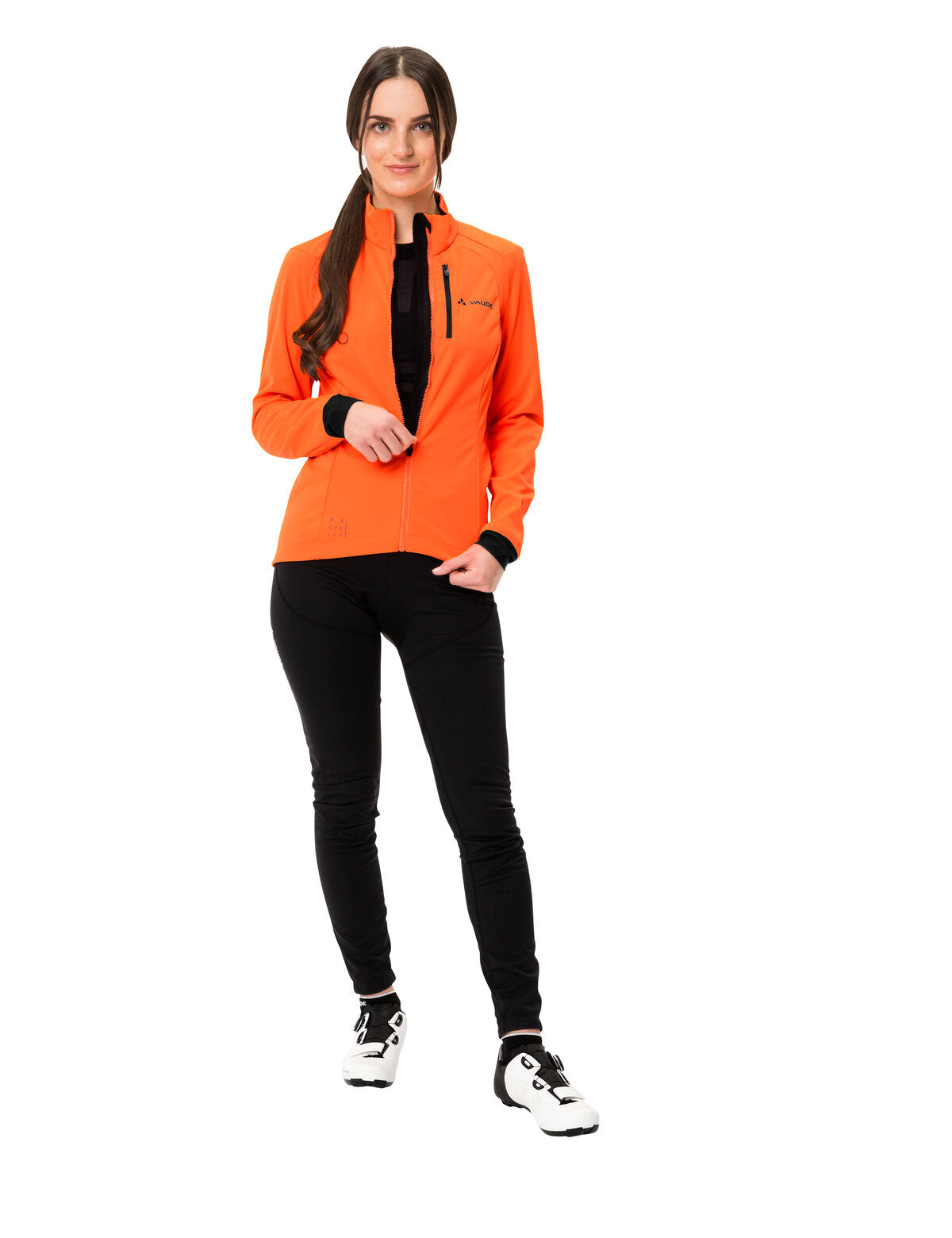 VAUDE Posta Softshell Jas Dames neon oranje