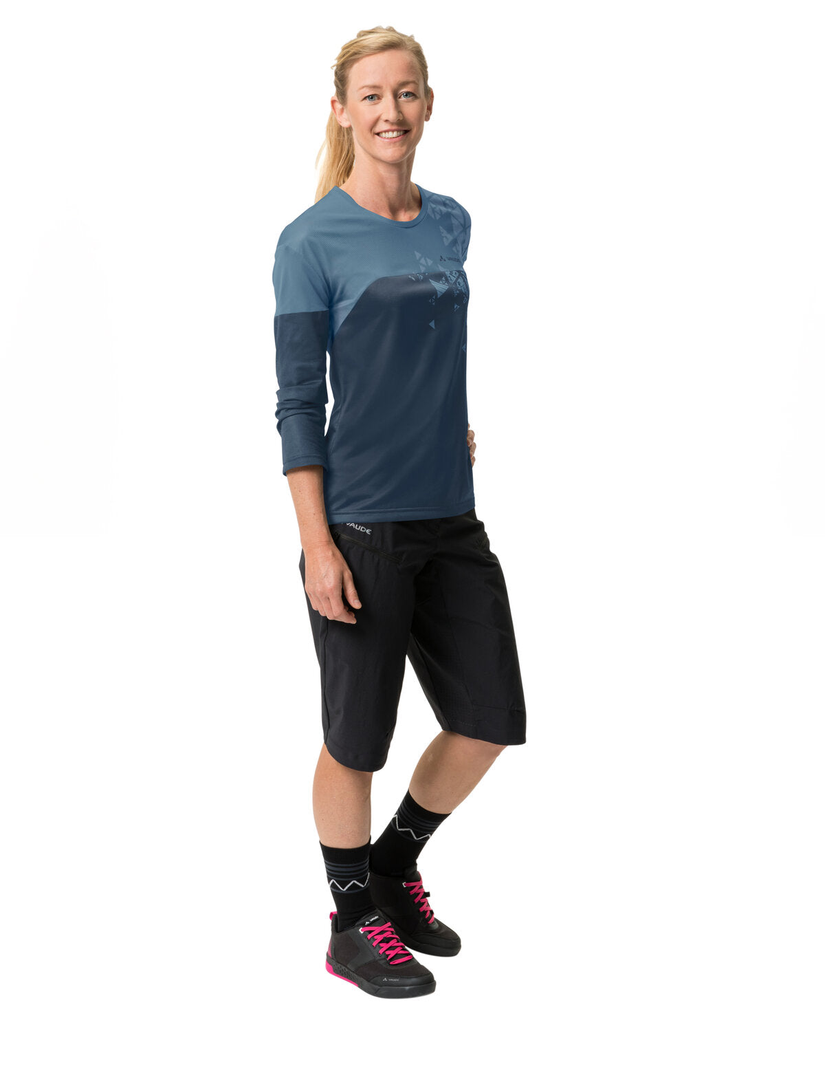 VAUDE Moab V Lange mouw T-shirt Dames blauw