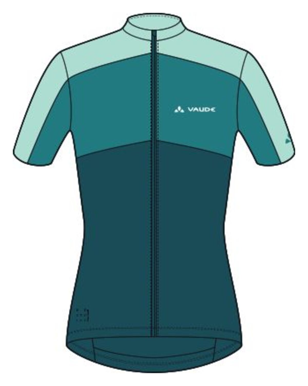 VAUDE Matera korte mouwen full-zip jersey dames groen