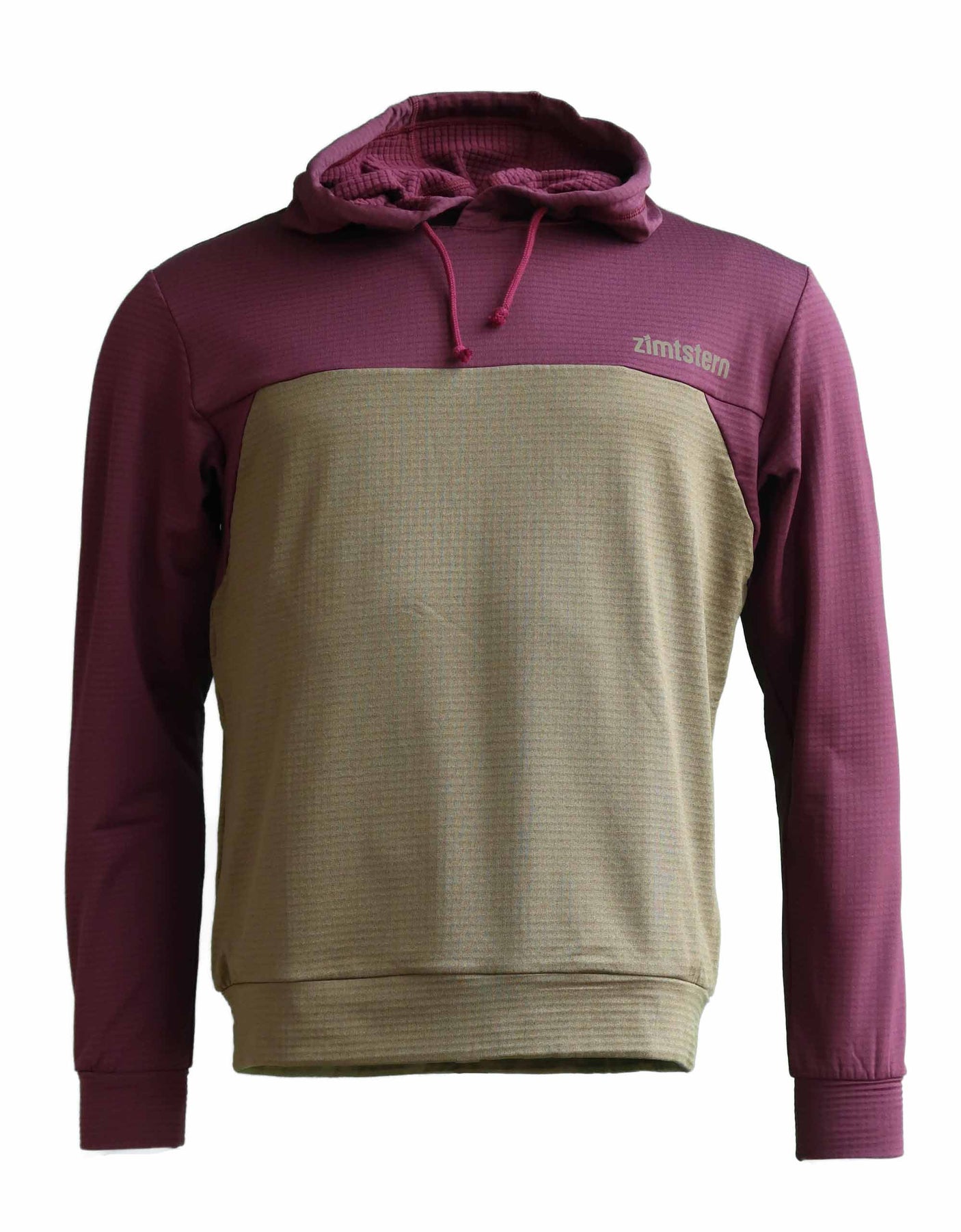 Zimtstern Tech Hoodz LS Heren Windsor Wine / Military Olive