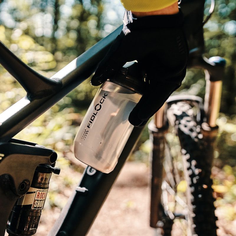 Fidlock Twist Bottle 450 incl. houder zwart/transparant