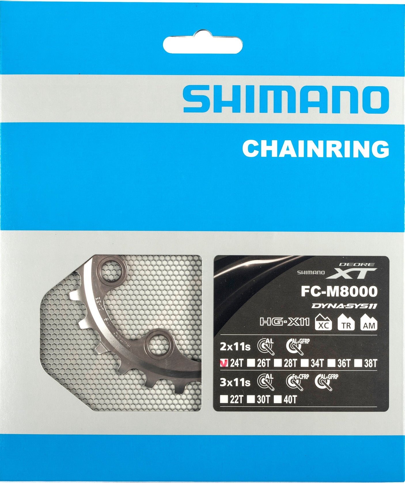 Shimano Deore XT FC-M8000 kettingblad 2-voudig alu