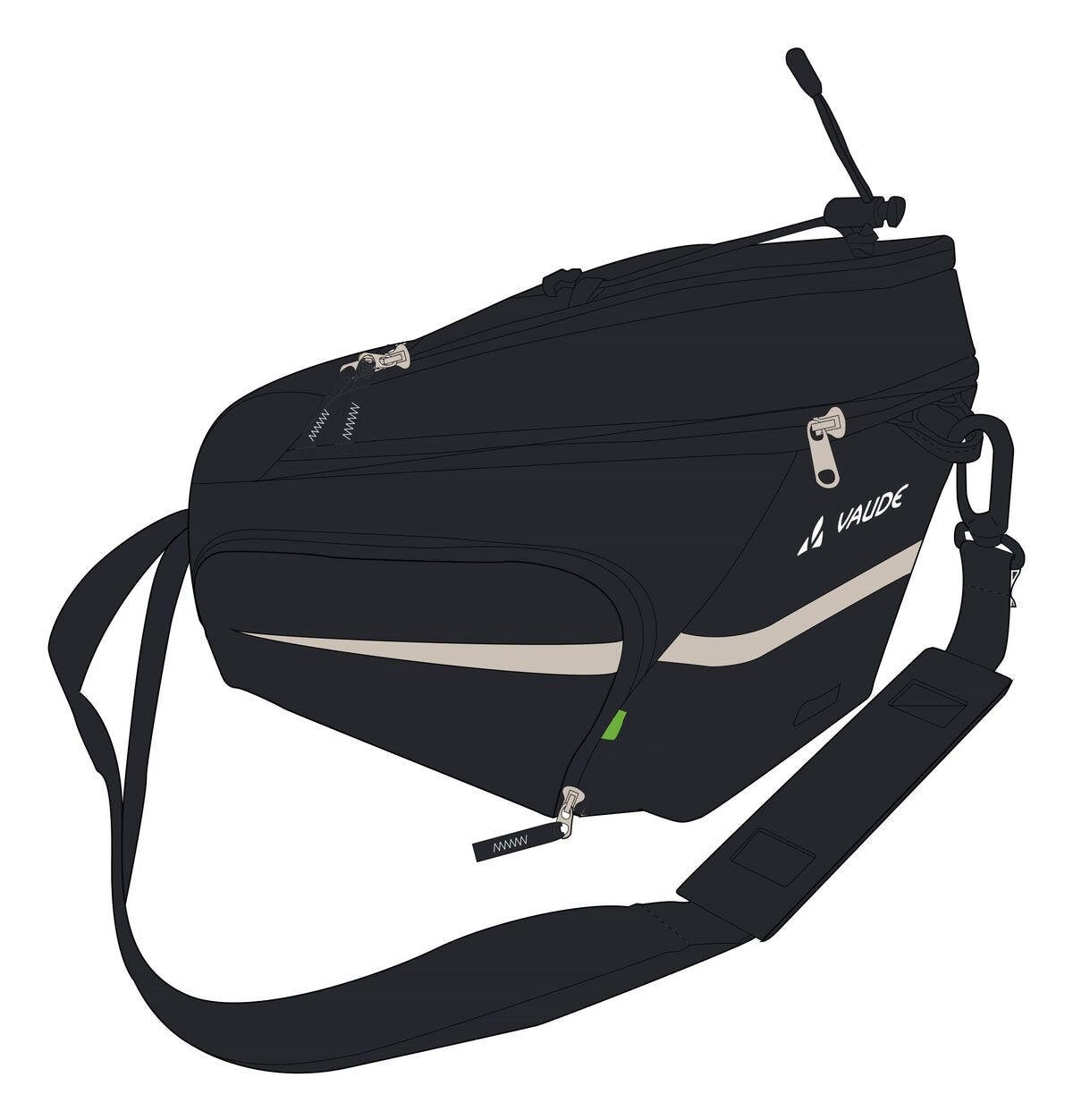 VAUDE Silkroad Plus bagagedragerstas Uniclip zwart