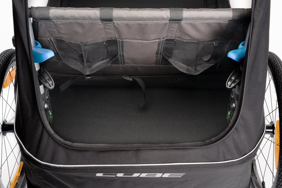 Cube Kinderfietsaanhanger Double PURE zwart, grijs