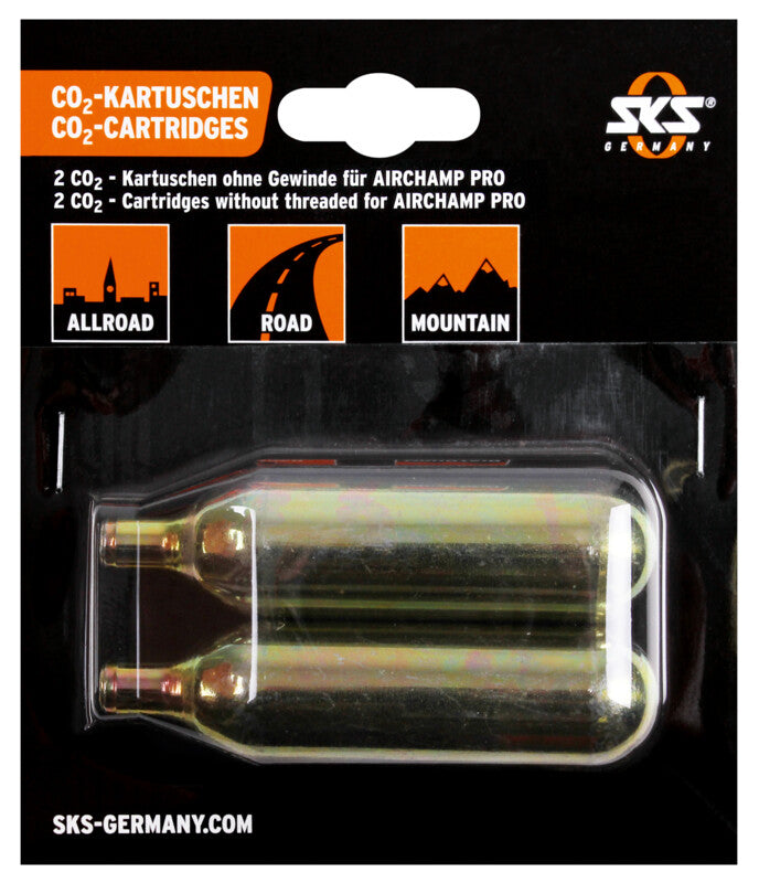 SKS vervangingspatronen voor SKS Airchamp Pro CO2, 2 stuks