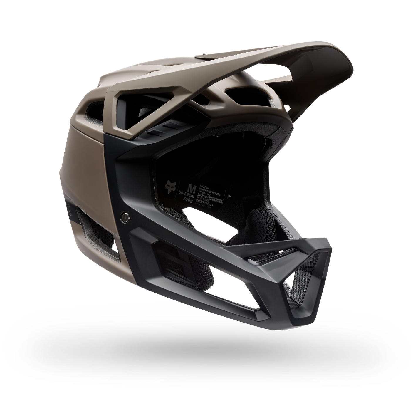 Fox Proframe Solid Full Face Helm Notenbruin