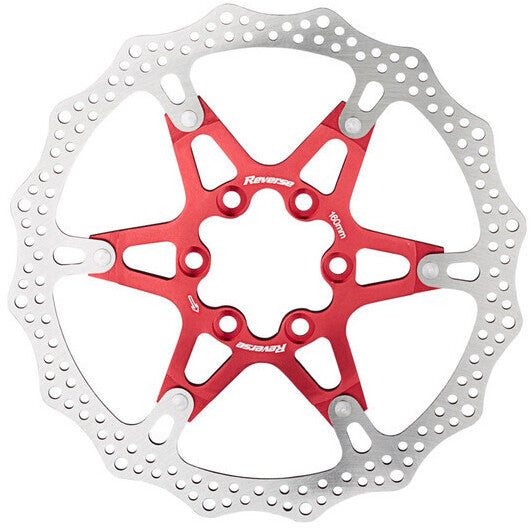 Reverse remschijf 6-gaats aluminium/staal rood