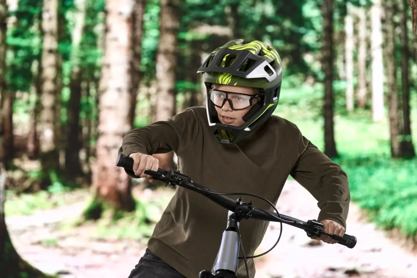 uvex Skyryse Jr. fietsbril Zwart Mat / Helder