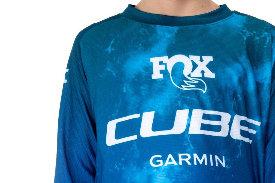 Cube MTB Shirt ROOKIE X Actionteam lange mouw blue´n´green