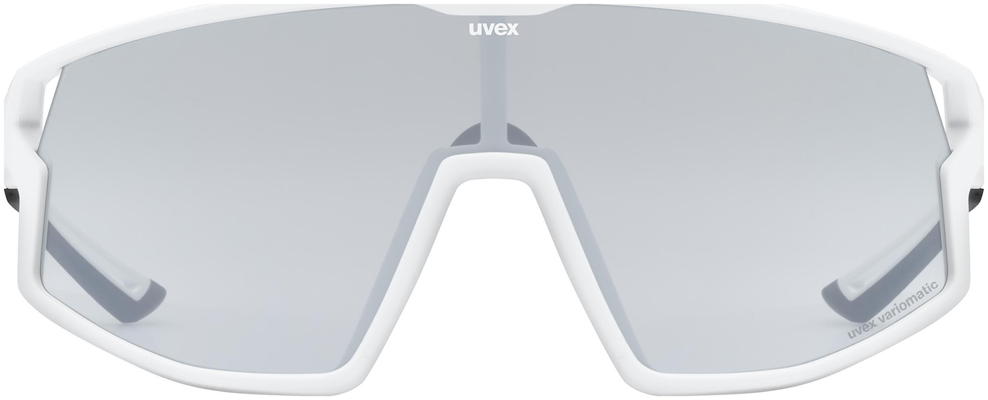 uvex Skyryse V fietsbril Wit Mat / Lightmirror Zilver