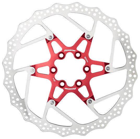 Reverse remschijf 6-gaats aluminium/staal rood