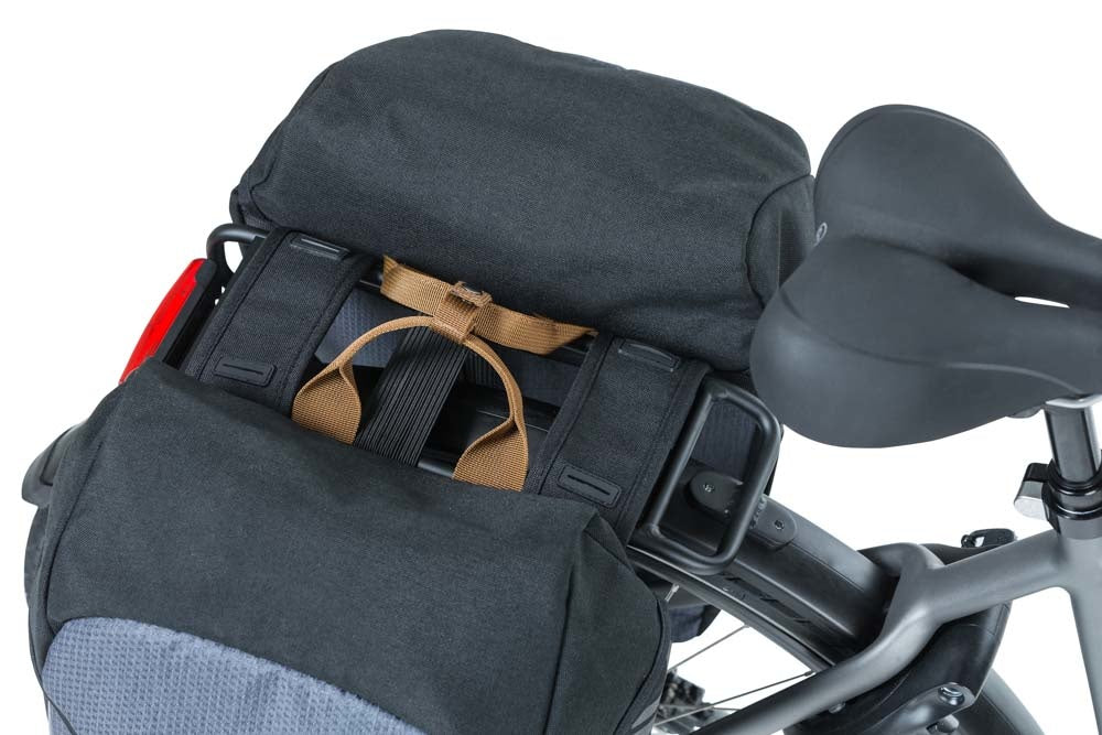 Basil Miles dubbele bagagedrager tas 34l blauw/zwart