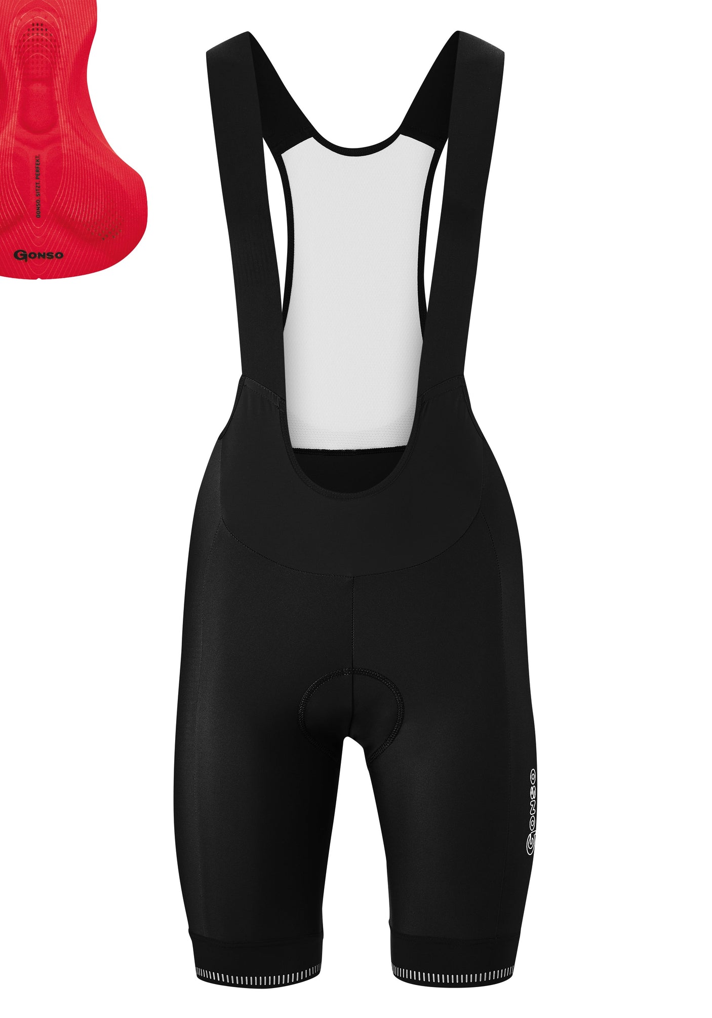 Gonso Sitivo Bib W Fietsbroek zwart / vuur