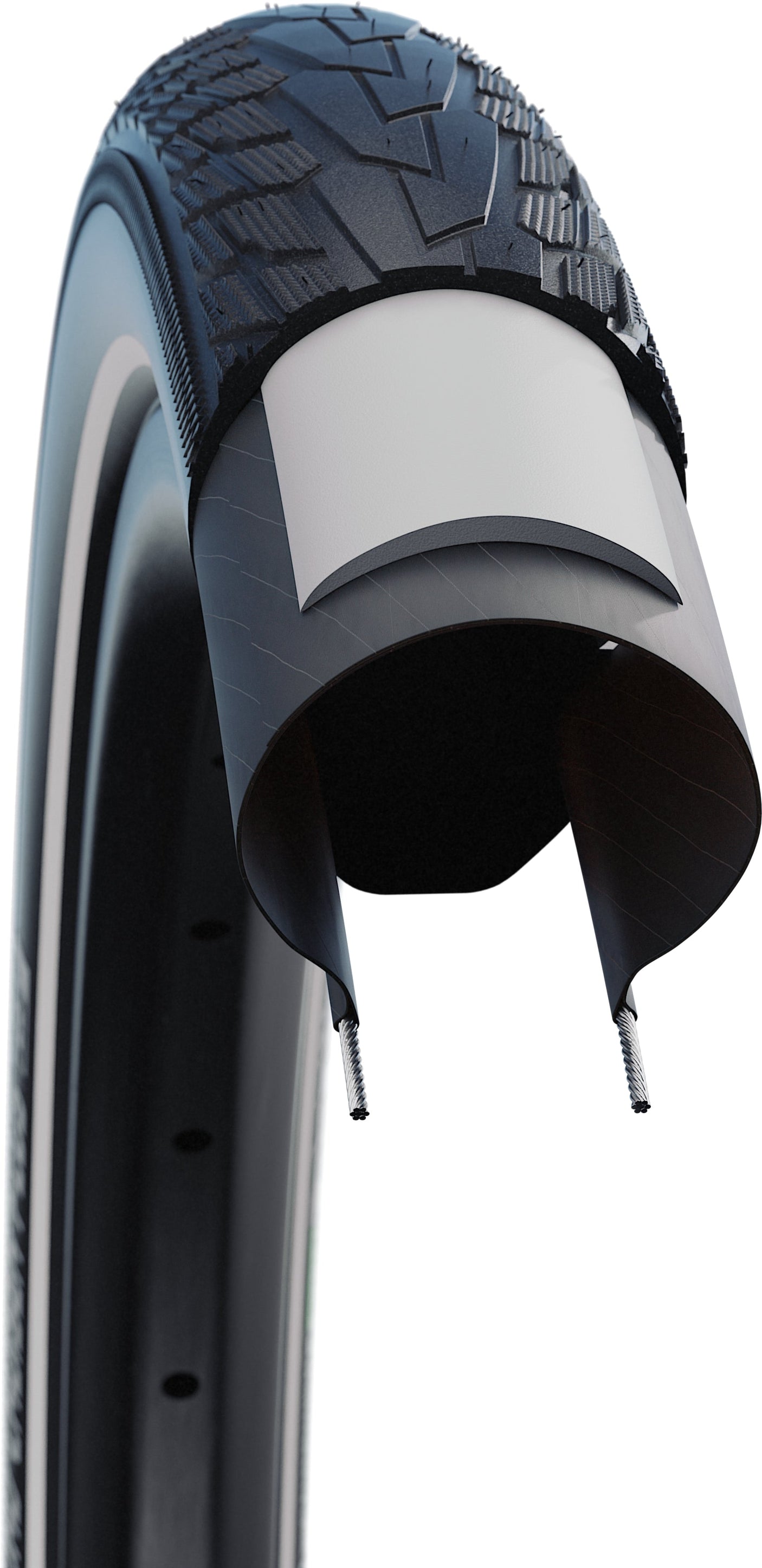 Schwalbe Road Cruiser Plus Draadband 26x1.75" Active TwinSkin PunctureGuard E-25 Green Reflex zwart