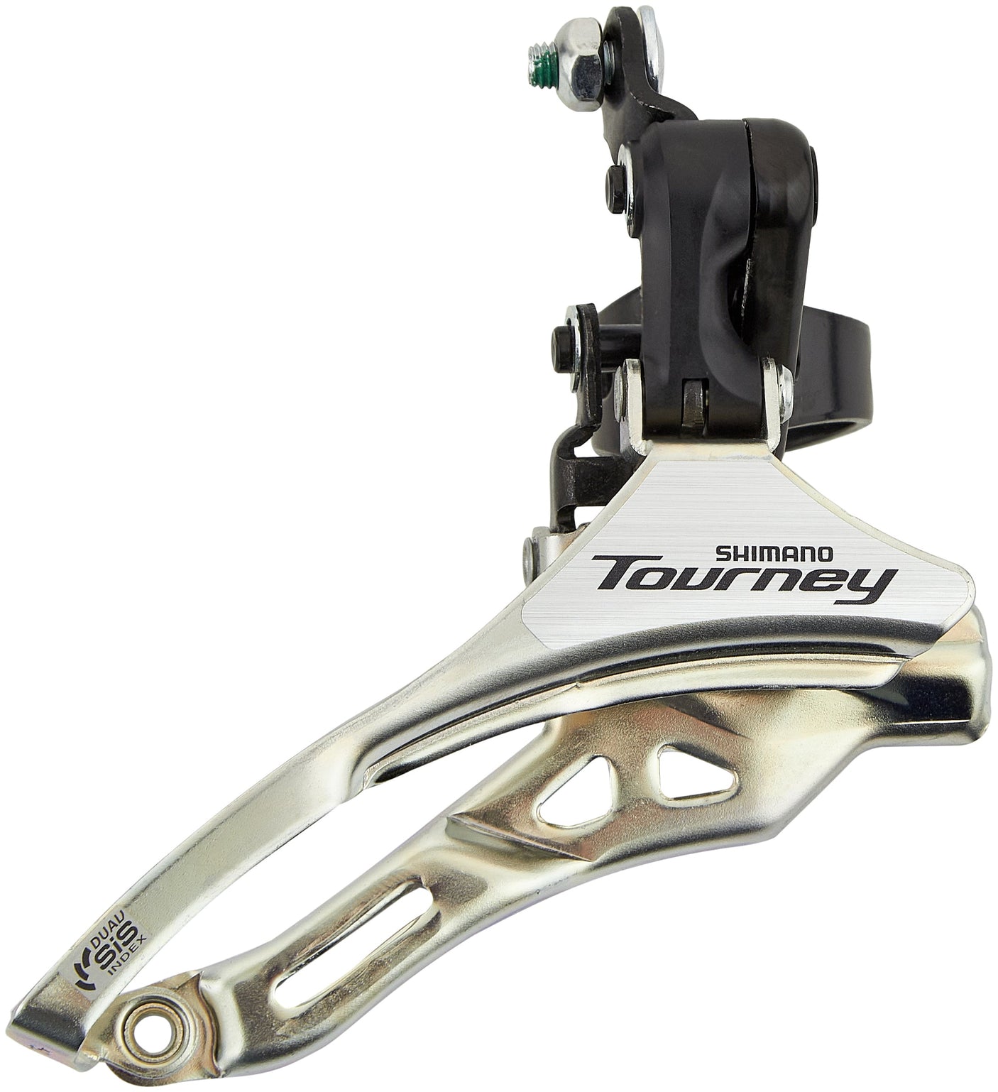 Shimano Tourney FD-TY300 Voorderailleur Klem Hoog 3x6-/7-speed Down Pull zwart/zilver