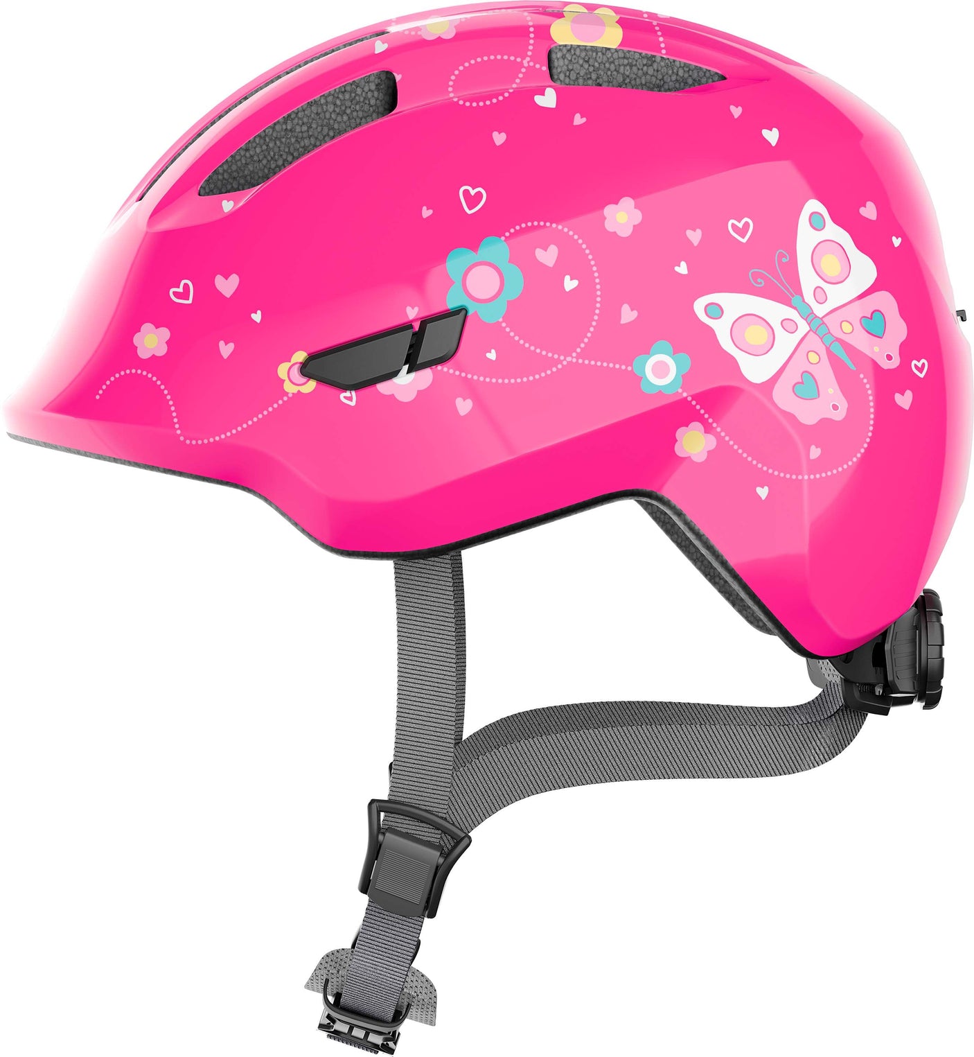ABUS Smiley 3.0 Helm Kids roze vlinder