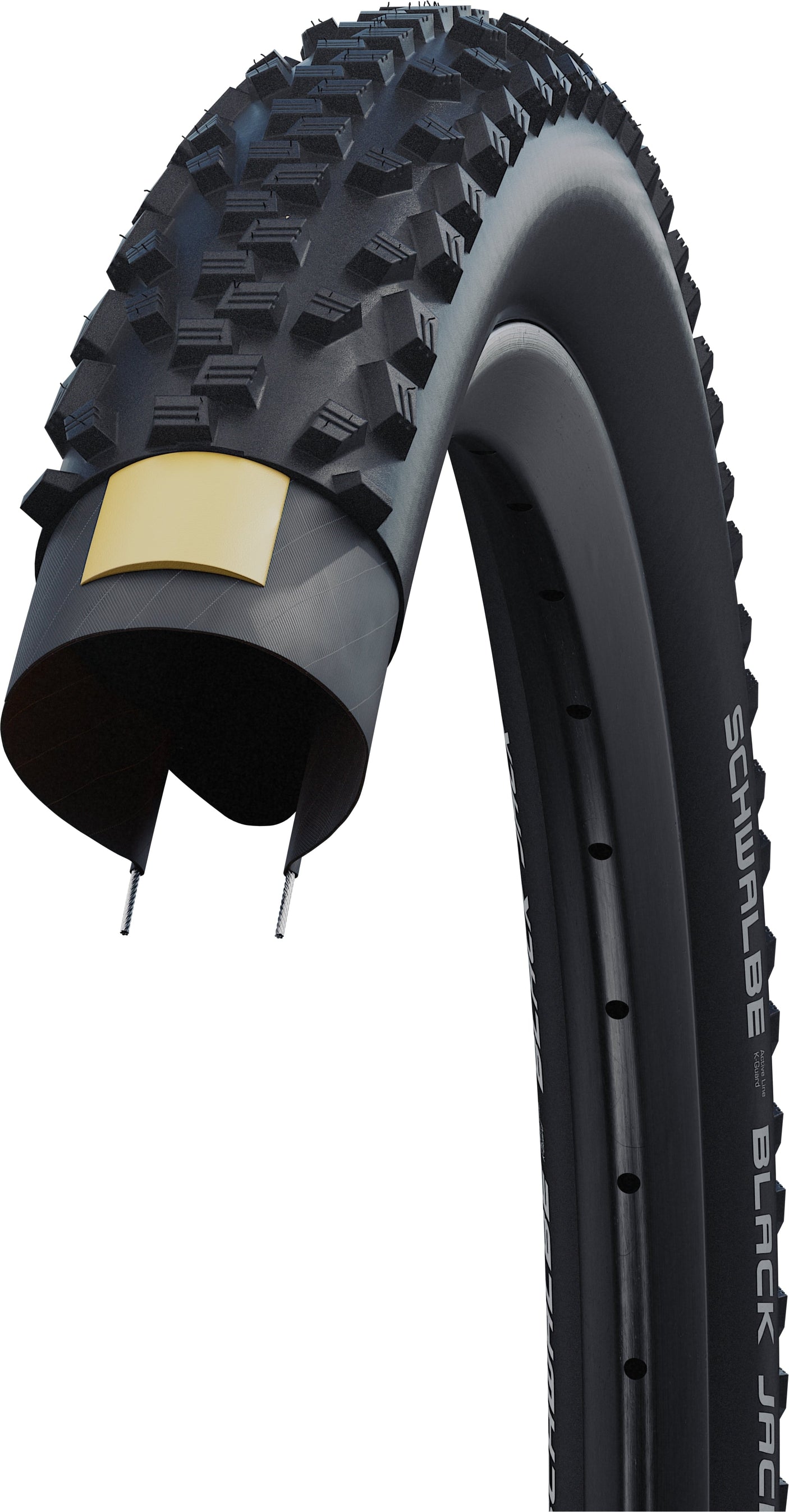 Schwalbe Black Jack Draadband 16x1.90" K-Guard zwart