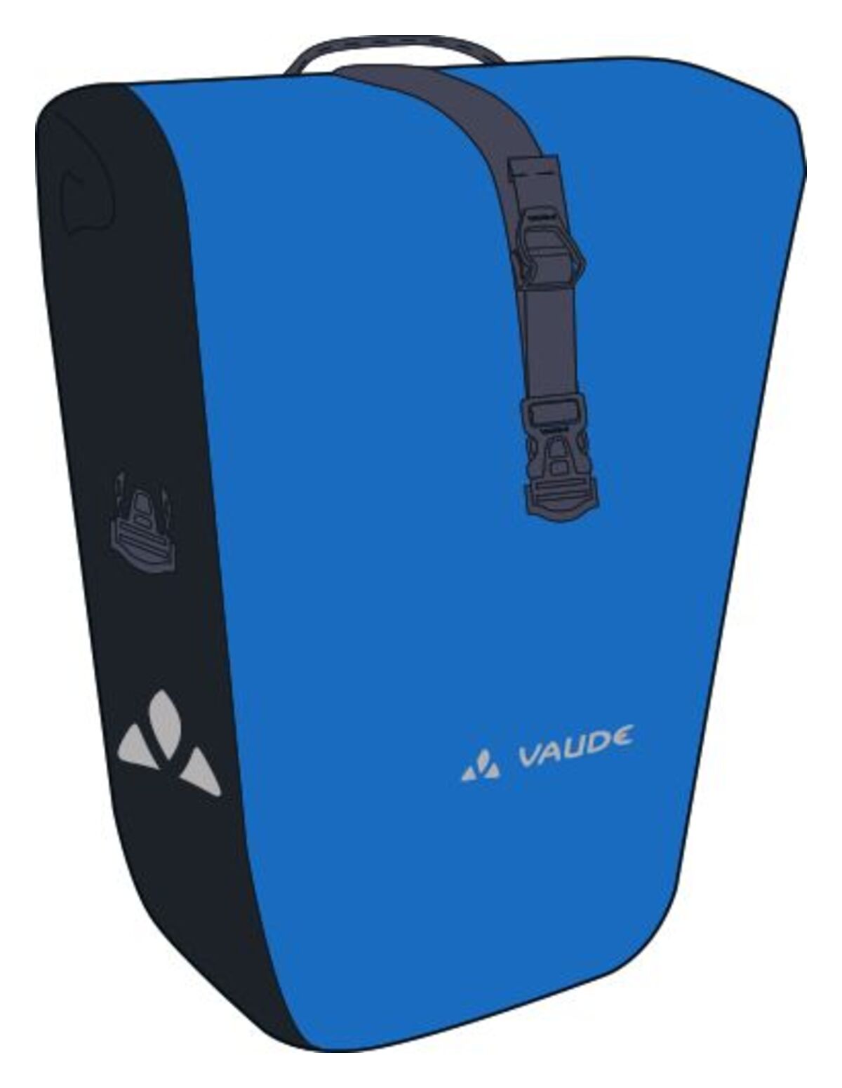 VAUDE Aqua Back Bagagedragerzak Single blauw/zwart