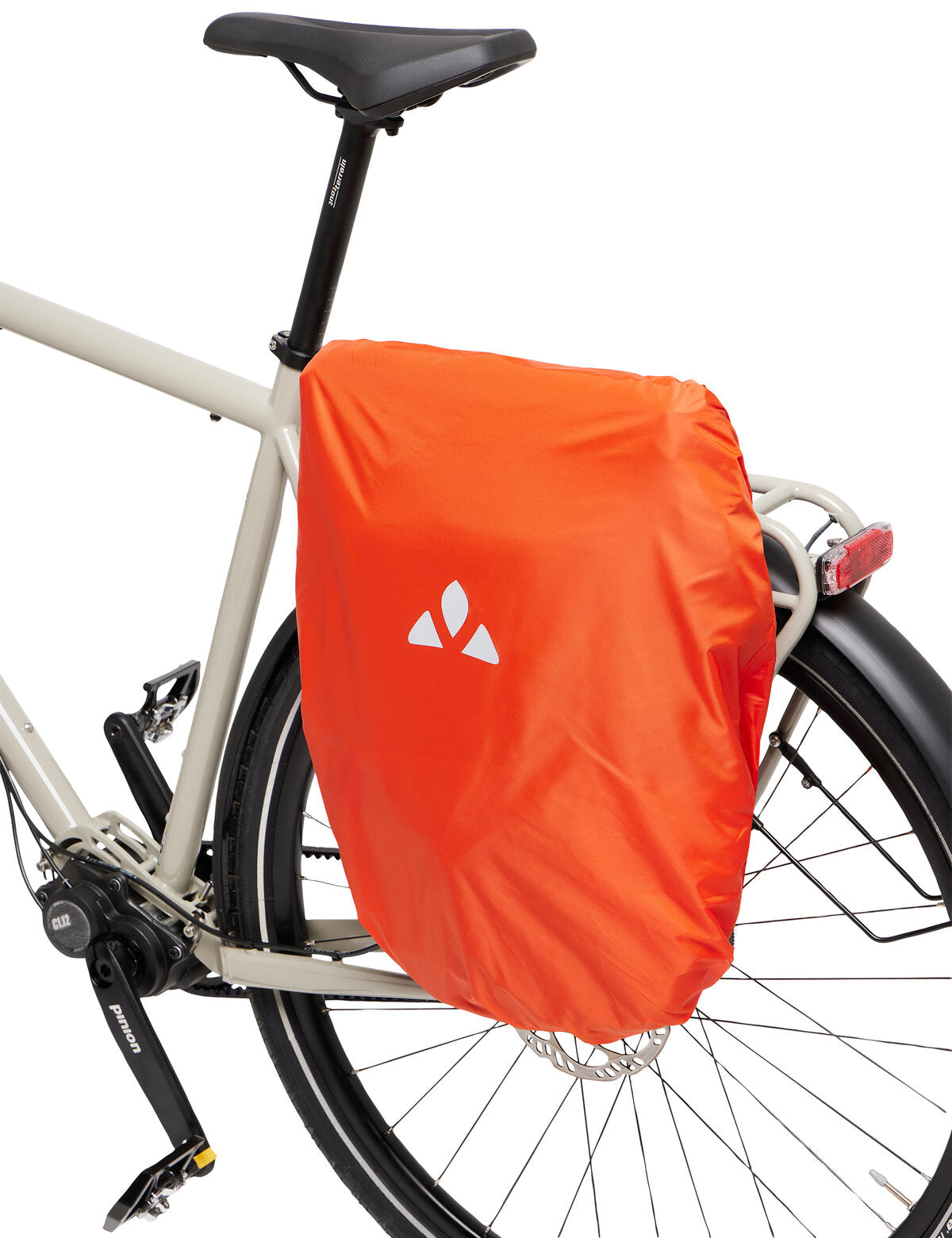 VAUDE regenhoes voor fietstassen oranje