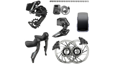 SRAM Force AXS 2X E1 Electr HRD Groep 2-speed, zonder crank, hydraulisch, 36T derailleur incl. 160mm SCHIJF, Flatmount, Hammerhead