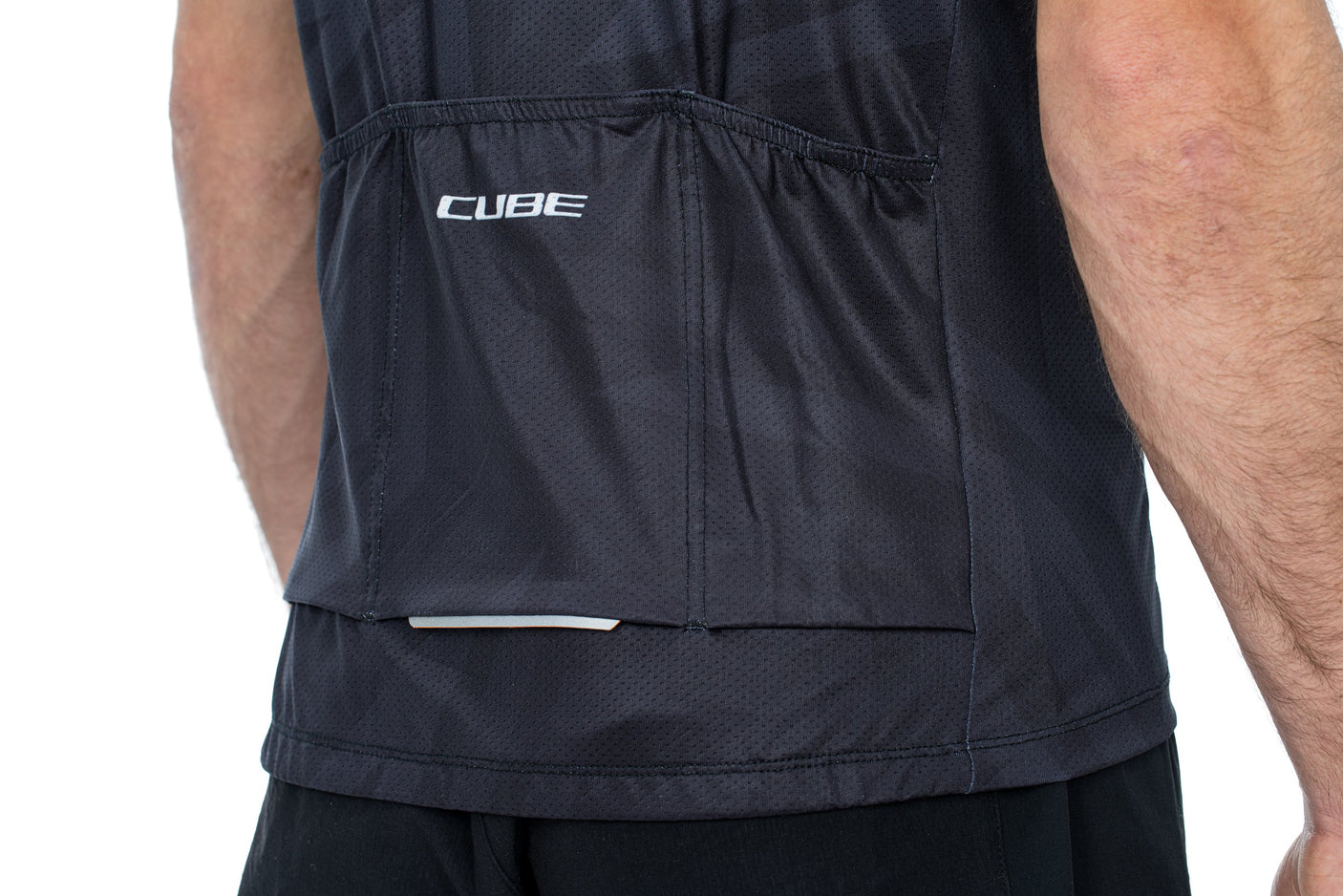 CUBE ATX jersey volledige ritssluiting CMPT korte mouw zwart'n'grijs