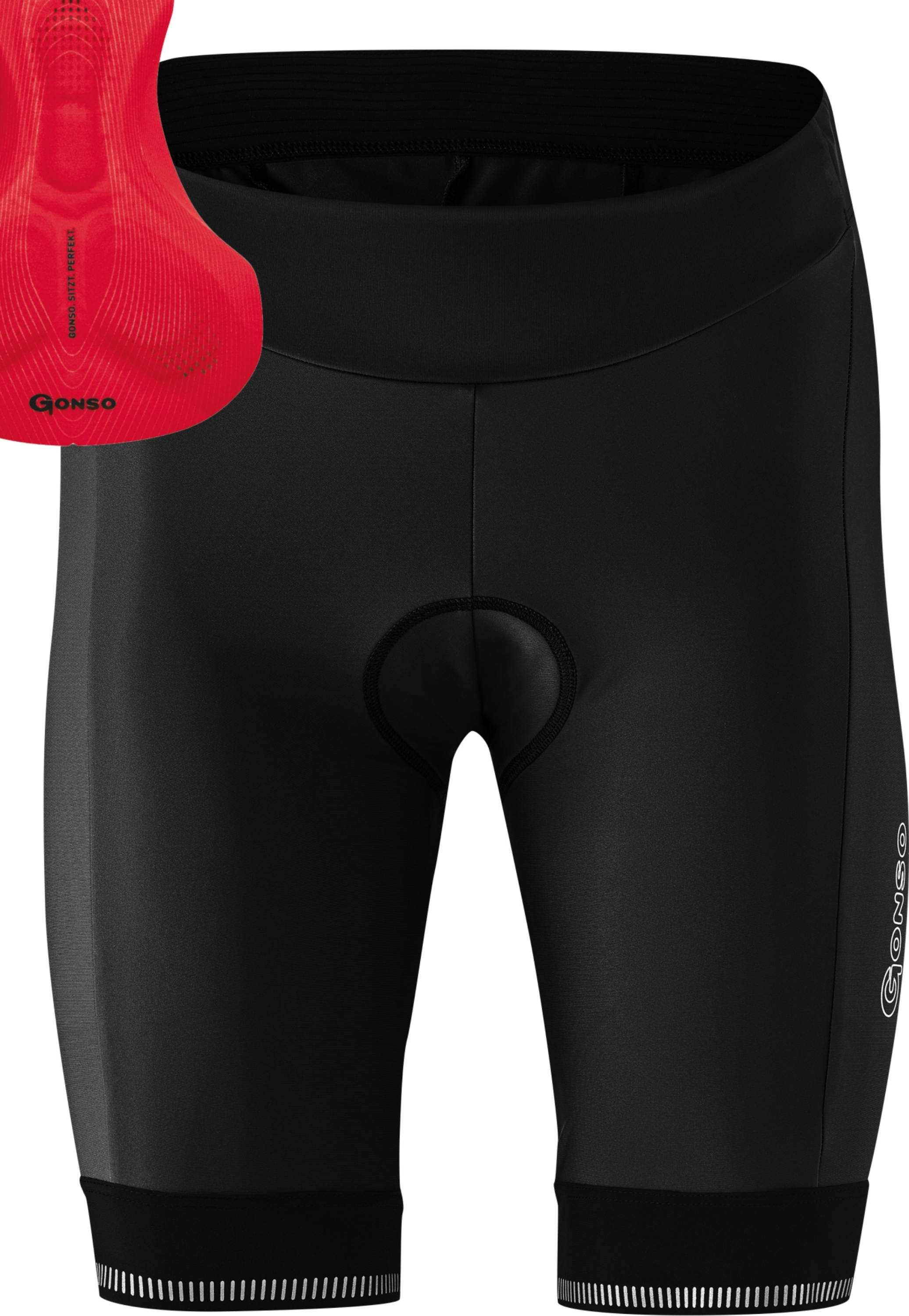 Gonso SITIVO fietsbroek dames zwart / vuur