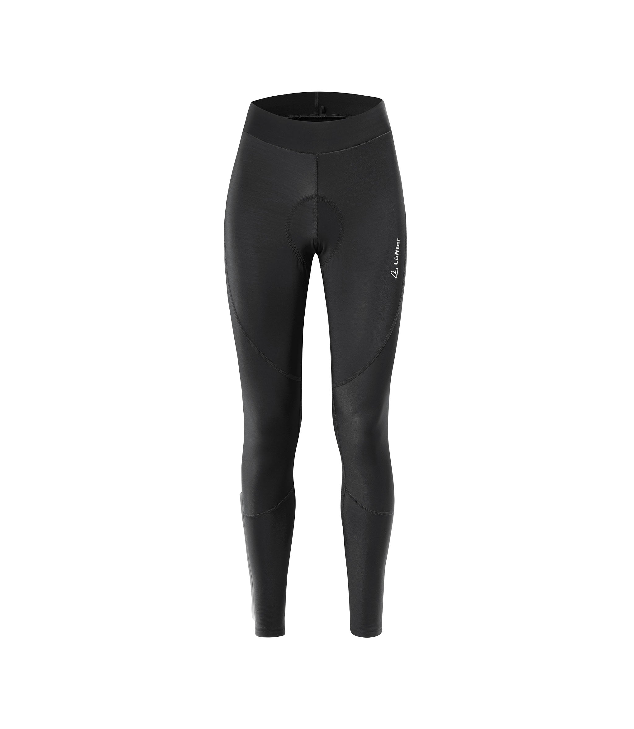 Löffler W Fietstights Thermo Elastisch Zwart