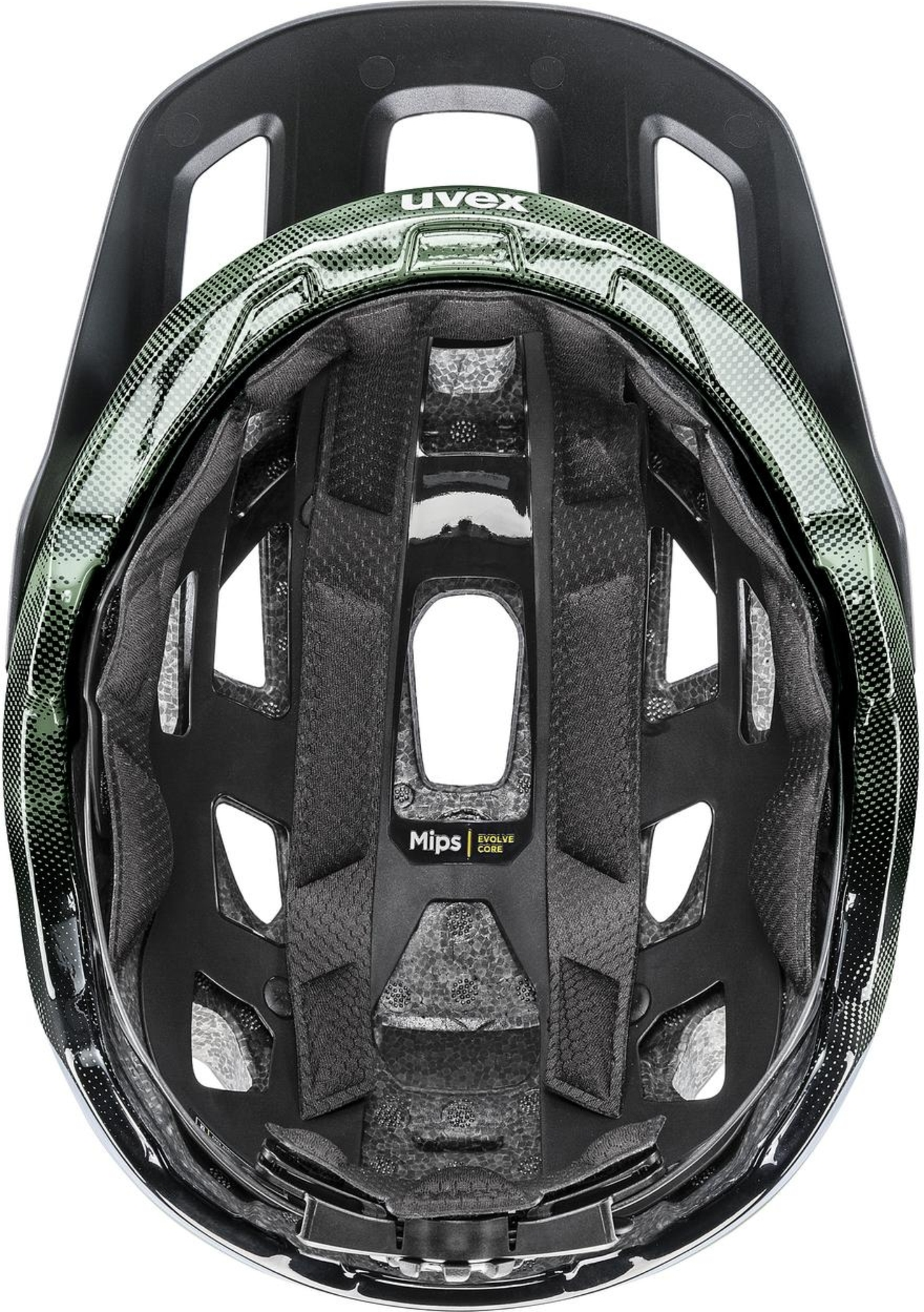 uvex React Mips MTB-helm Moss Green-Black Mat