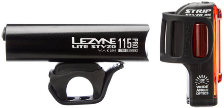 Lezyne Lite Pro 115/Strip Drive LED-verlichtingsset zwart