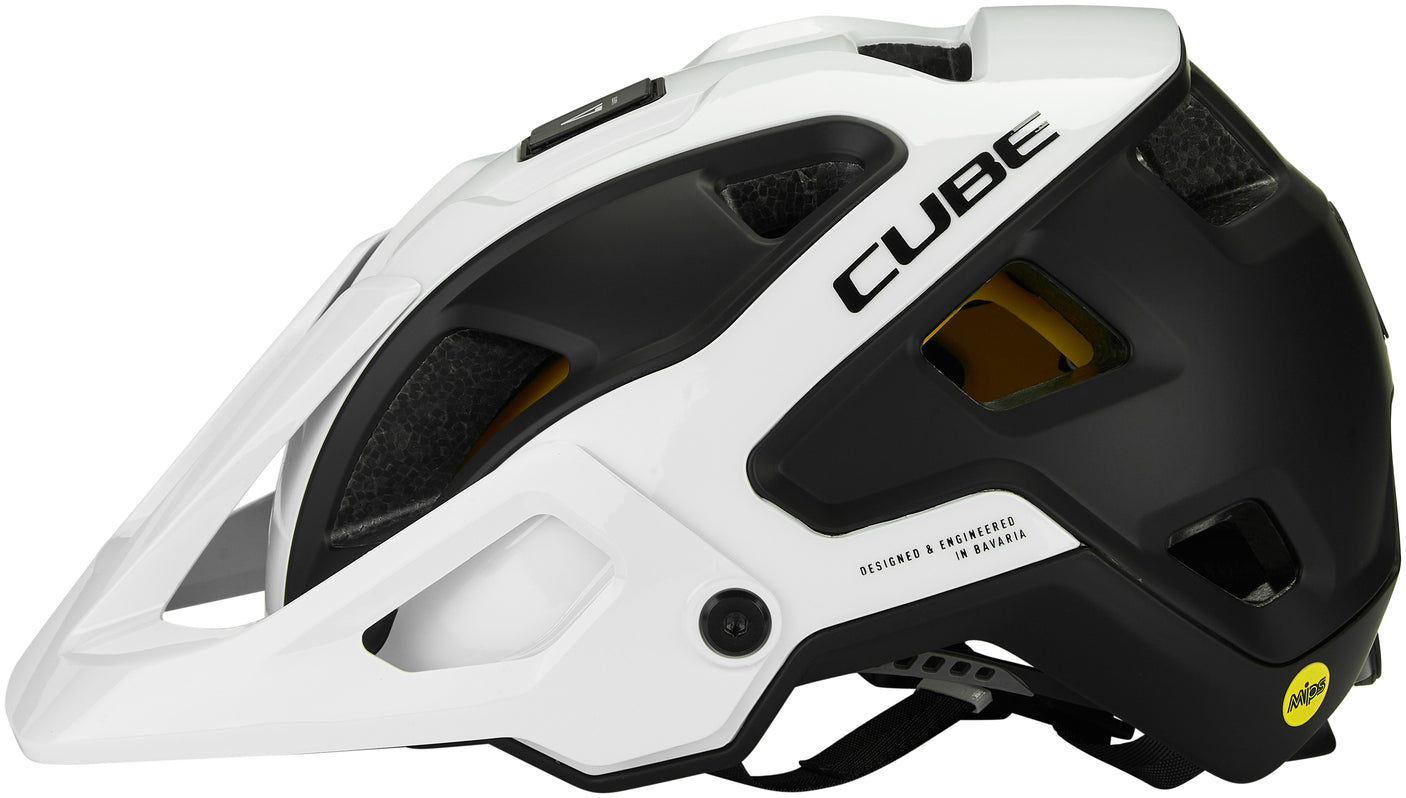 CUBE helm STROVER wit'n'zwart