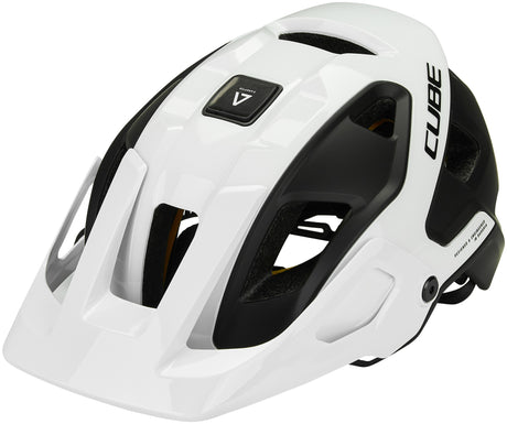 CUBE helm STROVER wit'n'zwart