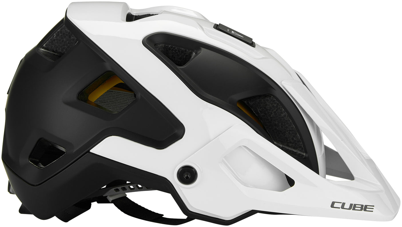 CUBE helm STROVER wit'n'zwart
