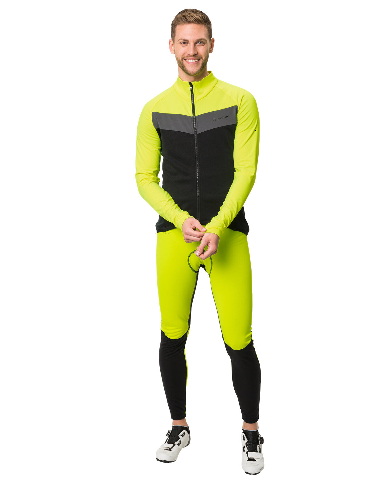 VAUDE Posta LS Tricot Heren neon geel