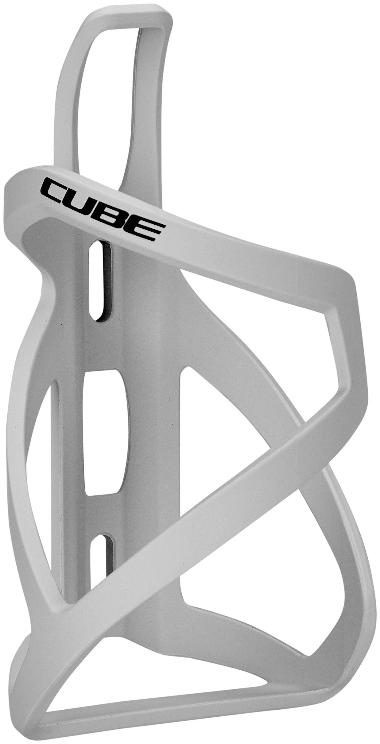 CUBE flessenhouder HPP Sidecage mat lichtgrijs en glanzend zwart