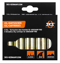 SKS vervangingspatronen voor SKS Airchamp Pro CO2, 5 stuks – aktuelle Variante