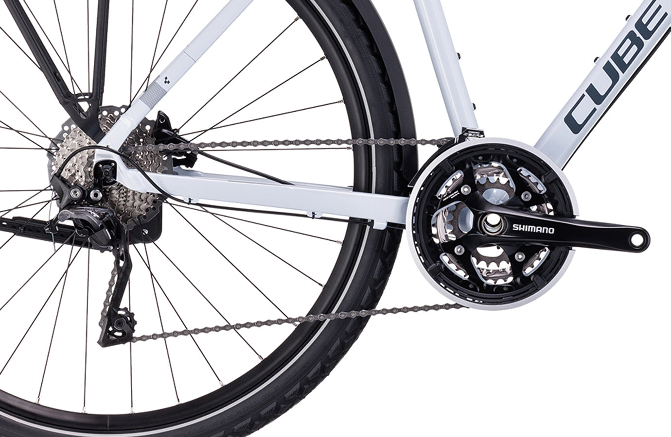 Cube Nature Pro Allroad Classic vorstwit en grijs