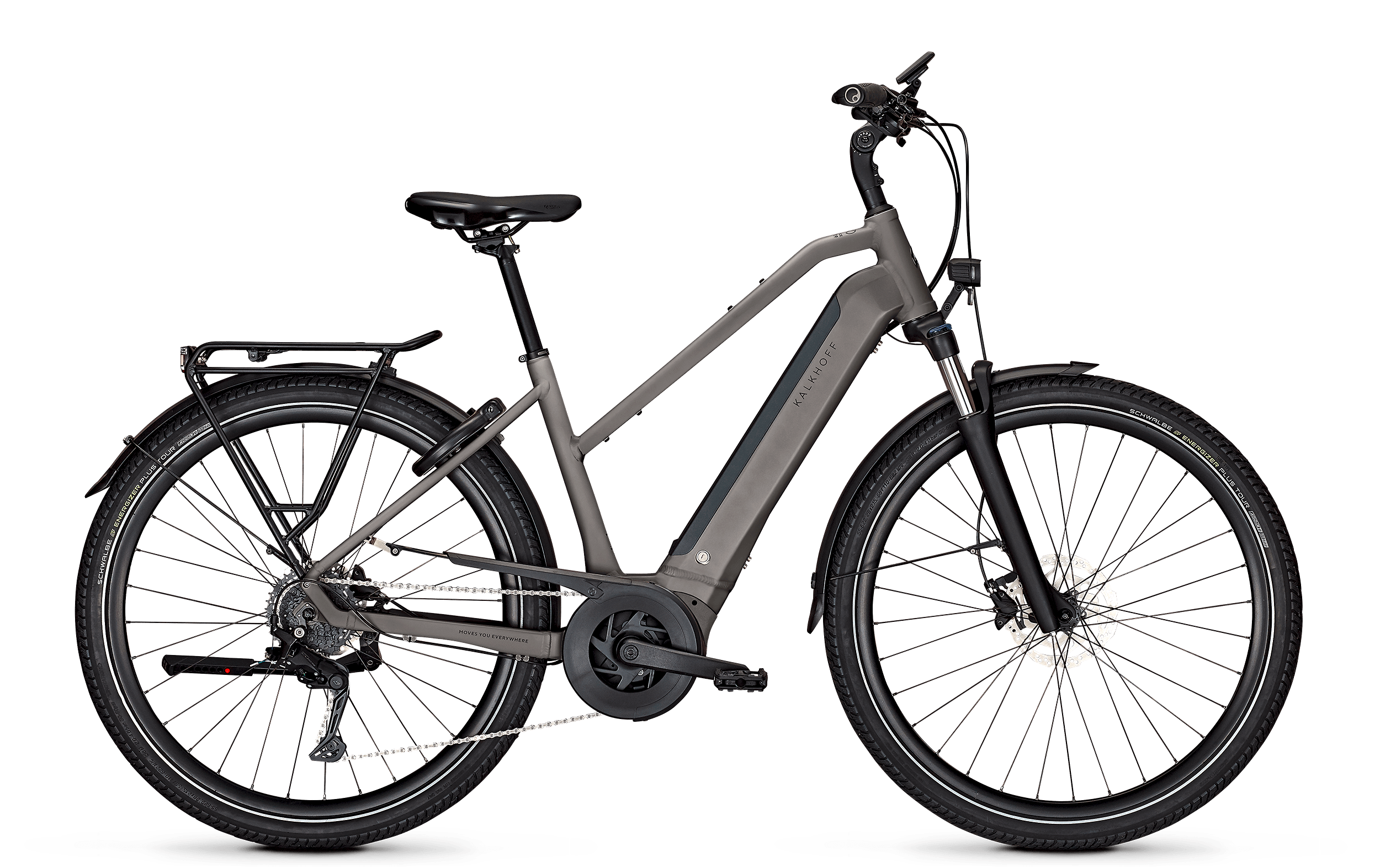 Kalkhoff Endeavour 3 Move Trapez met terugtraprem jetgrey matt (2025)