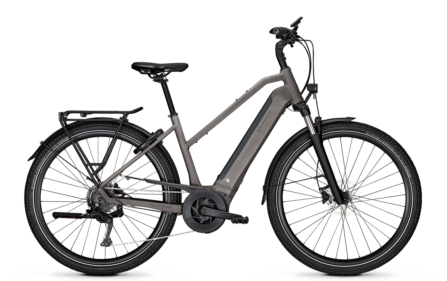 Kalkhoff Endeavour 3 Move Trapez met terugtraprem jetgrey matt (2025)