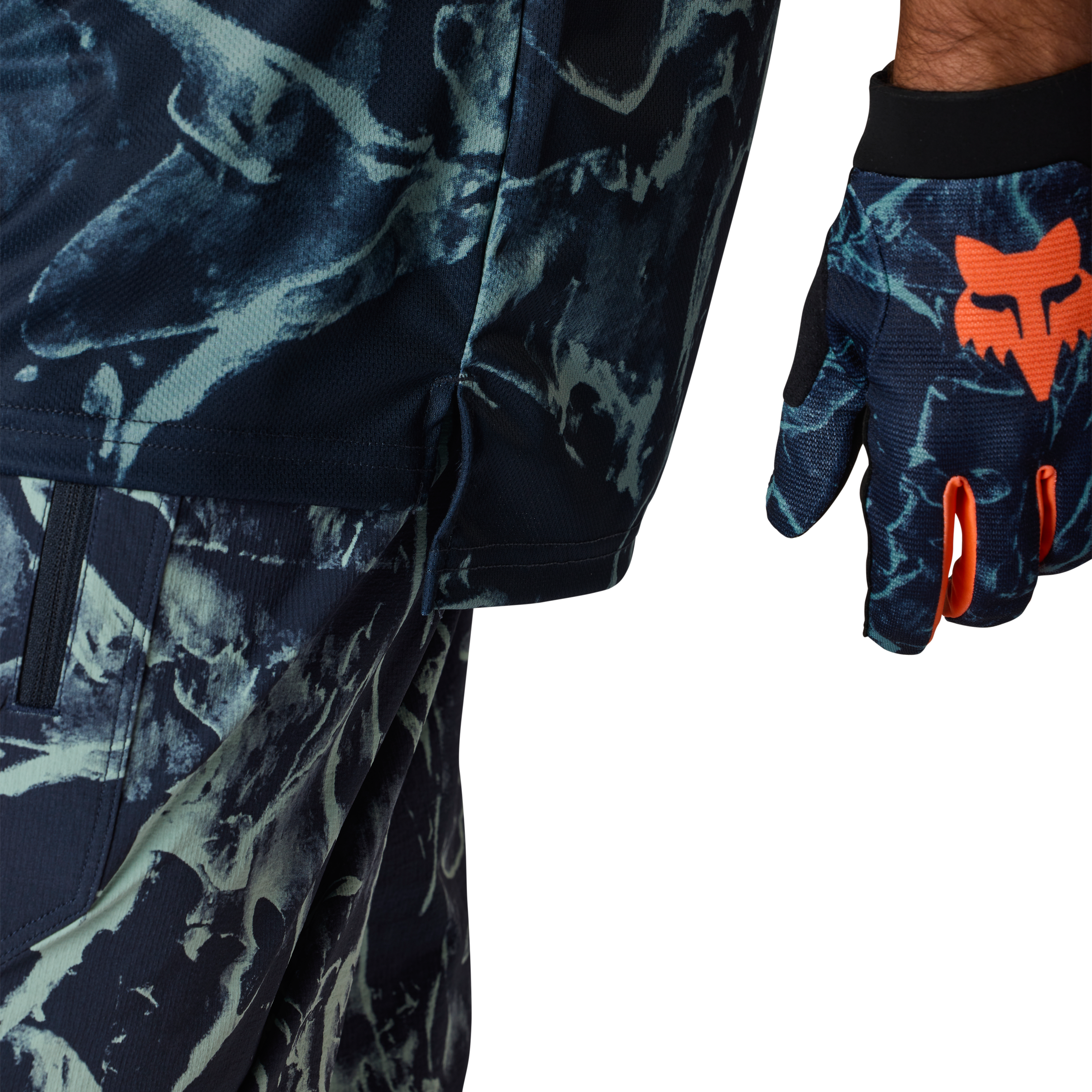 Fox Ranger SS Jersey Img Print Arctisch Blauw