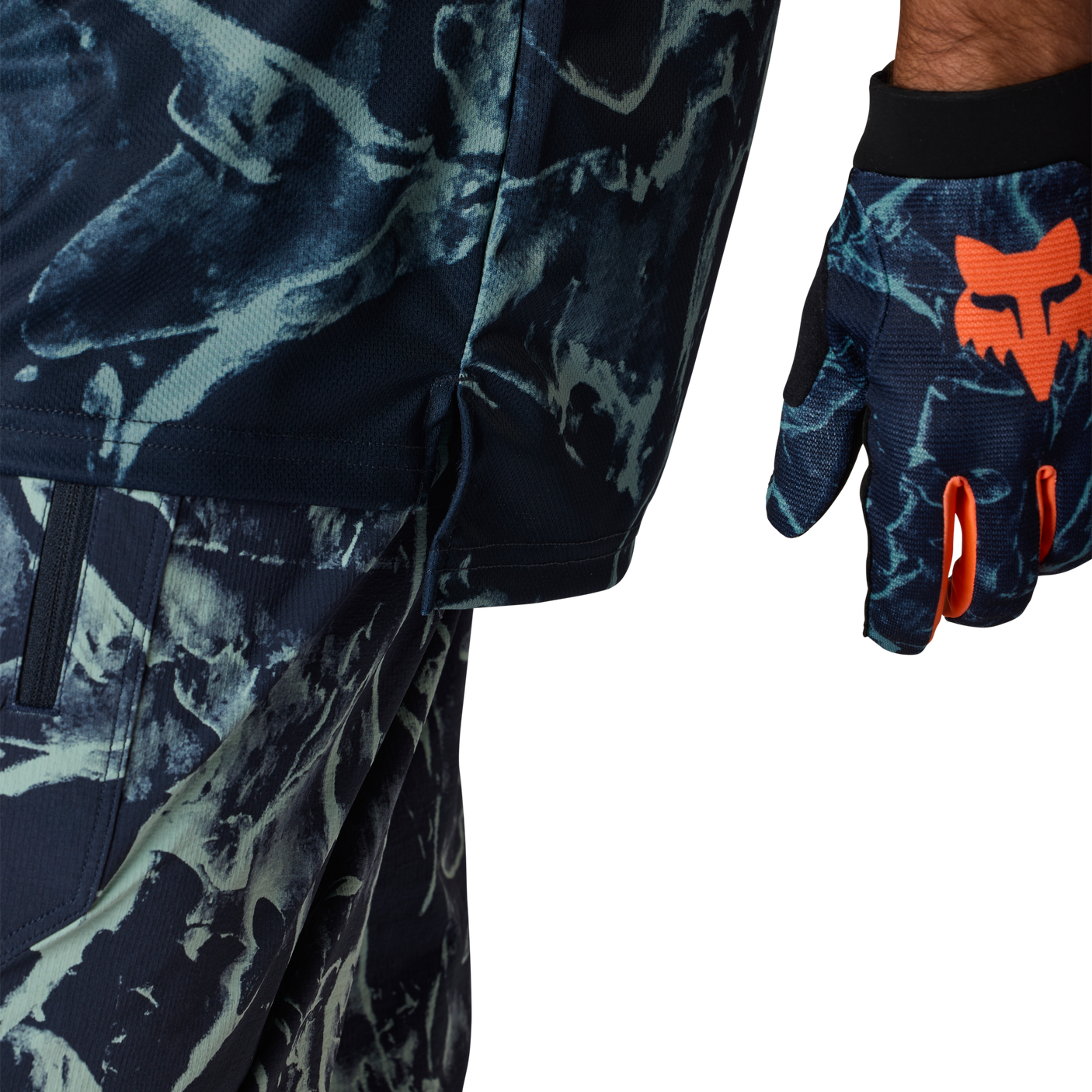Fox Ranger SS Jersey Img Print Arctisch Blauw