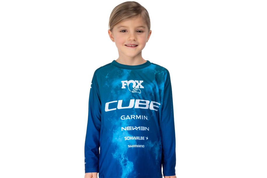 Cube MTB Shirt ROOKIE X Actionteam lange mouw blue´n´green