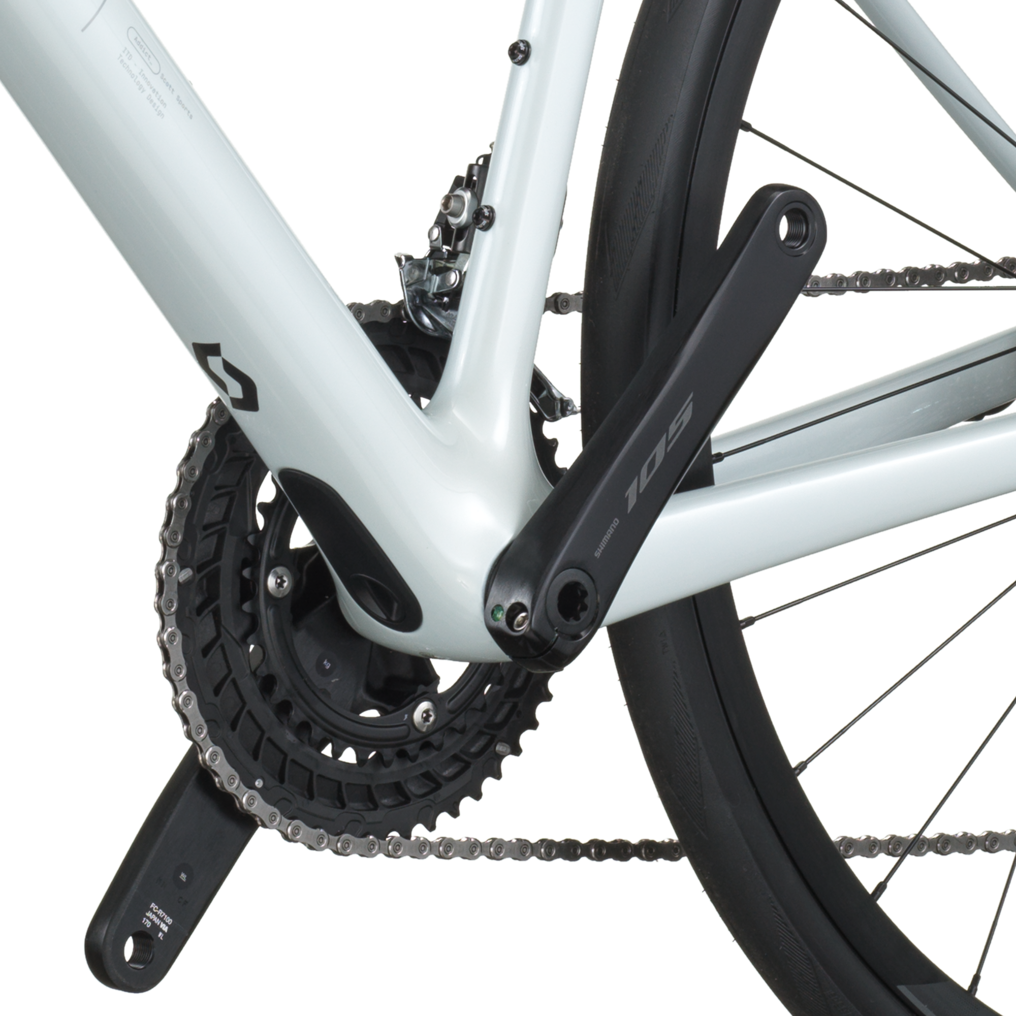 Scott Addict 50 cumulus wit