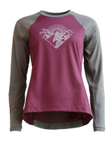 Zimtstern PureFlowz Shirt LS Dames Windsor Wine/Dusty Olive