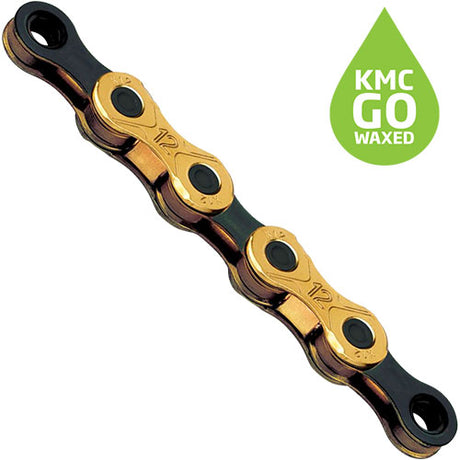 KMC X12 ketting 12-speed 126 schakels gewaxed goud/zwart