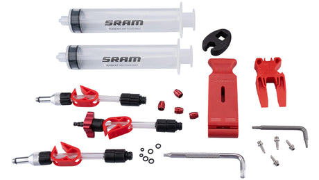 SRAM Ontluchtingsset Standaard (DOT) V2 zonder DOT 5.1. Remvloeistof transparant/rood