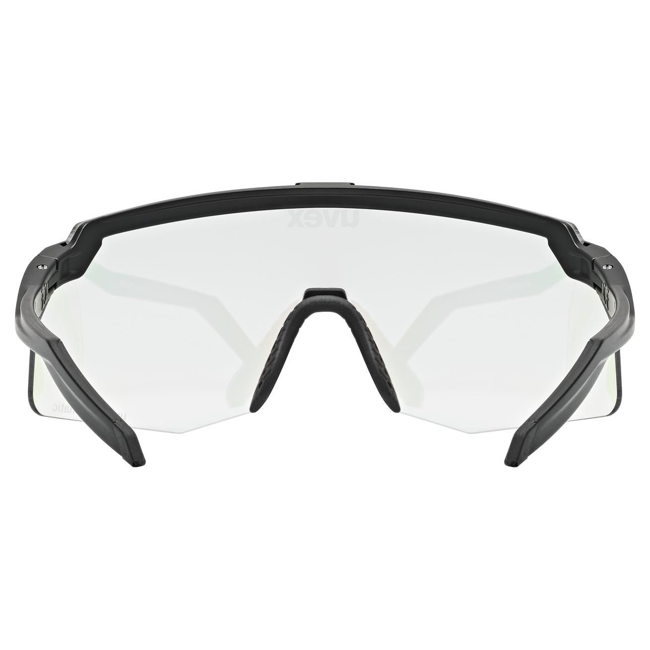 uvex Pace Stage S V fietsbril zwart mat / spiegel blauw